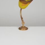 Glass paste wall light by Degue, circa 1920, Art Nouveau.