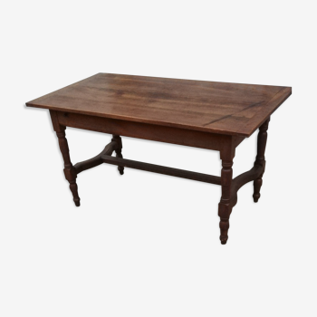 Table de ferme ancienne 1 tiroir