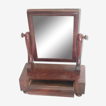 Mahogany psyche mirror nineteenth England