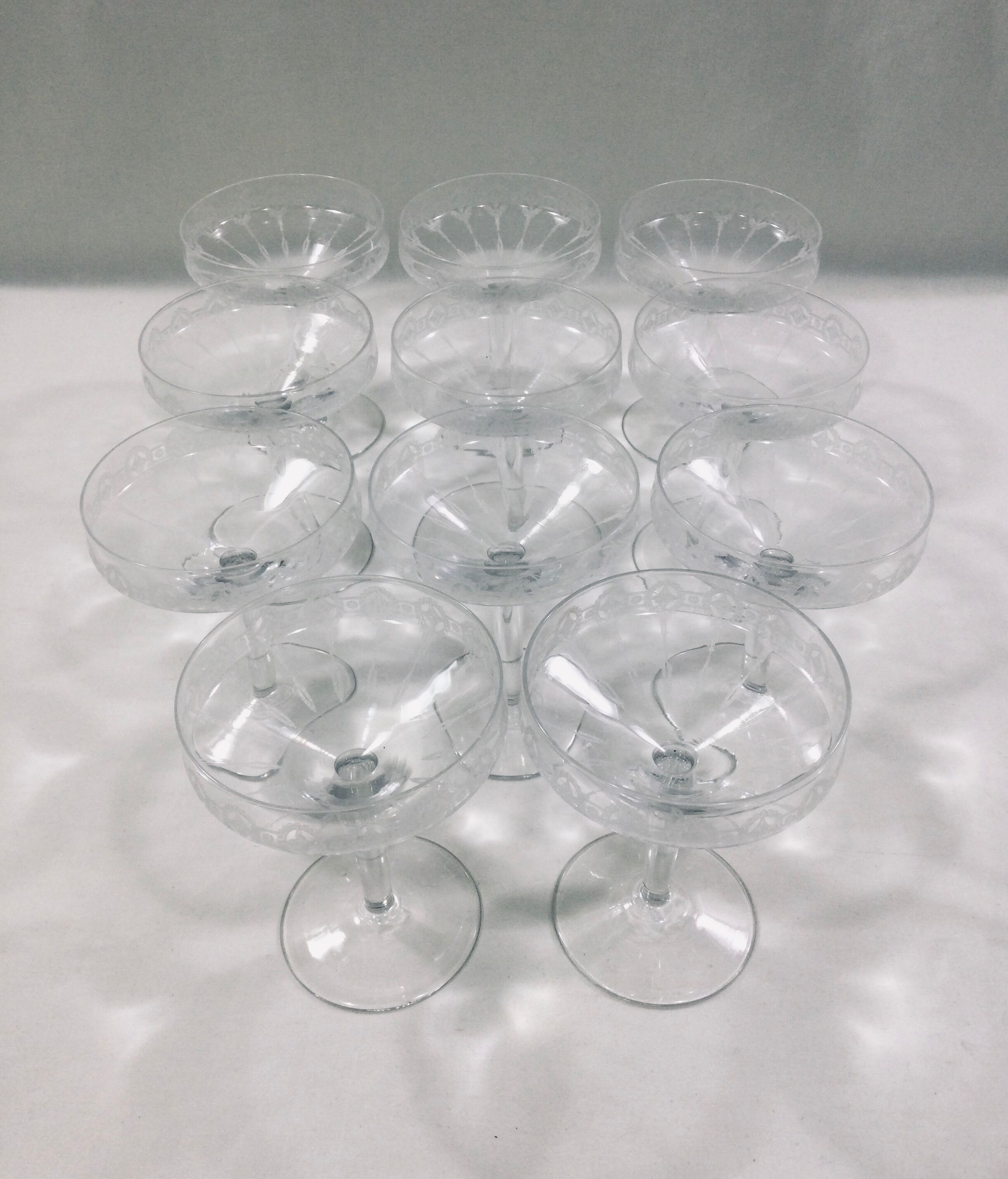 Art deco crystal glass service