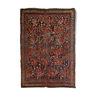 Handmade Oriental antique carpet 149cm x 195cm 1840s