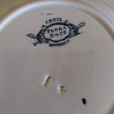 Creil&Montereau Art Nouveau soup plates, Flora model