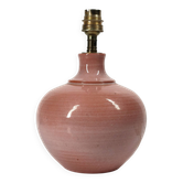 Powder pink glazed ceramic lamp