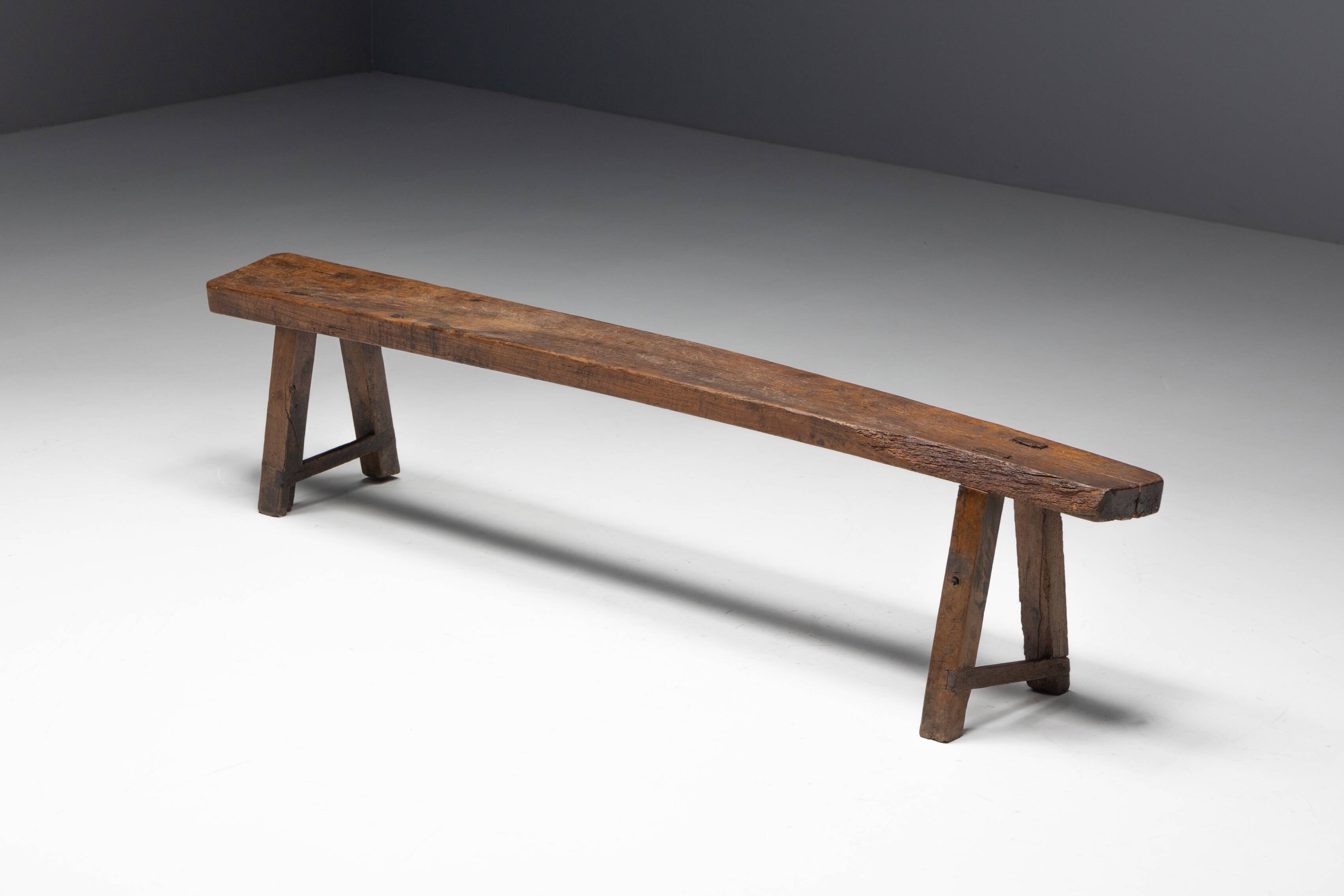 Brutalist Wabi Sabi Benches, France, 19th Century