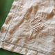 Pair of antique linen pillowcases with monogram