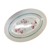 flowered earthenware dish