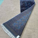 Handmade Pakistani wool and silk rug - 185x63cm