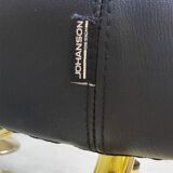 Vintage Swedish design brass low stools Borje Johanson