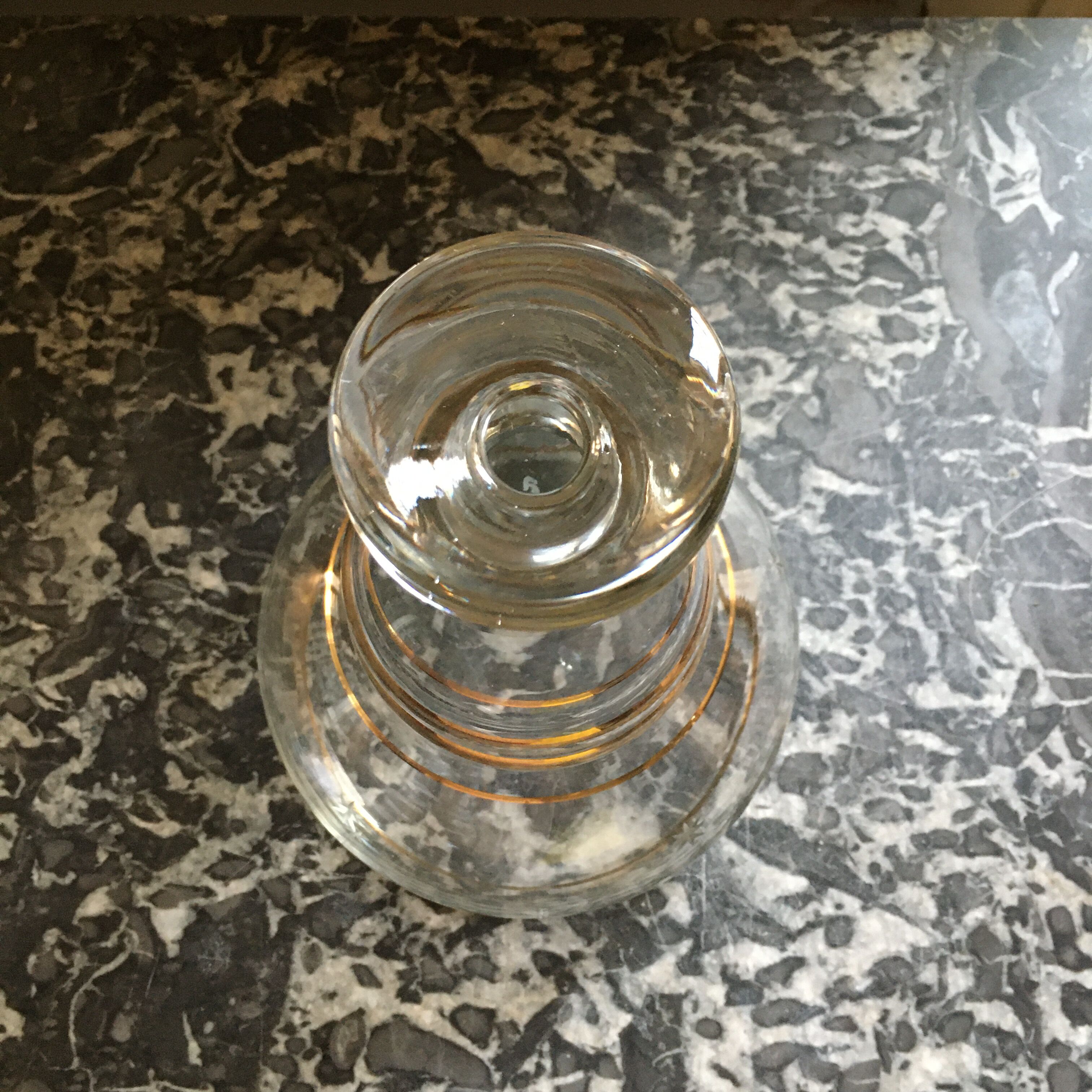 60'S gold glass carafe