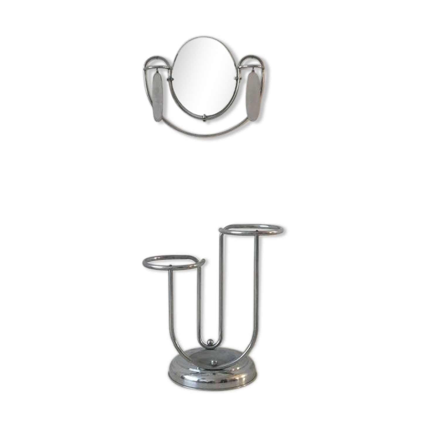 Umbrella with mirror and brushes 1920s art deco