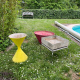 Set of 3 planters in fiber cement Willy Guhl