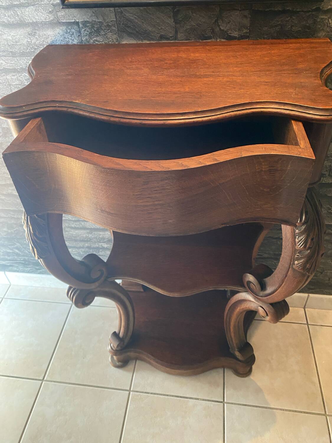 Curved console in Napoleon III style