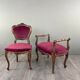 Ensemble chaise et repose-pieds de style louis xv, xixe siècle