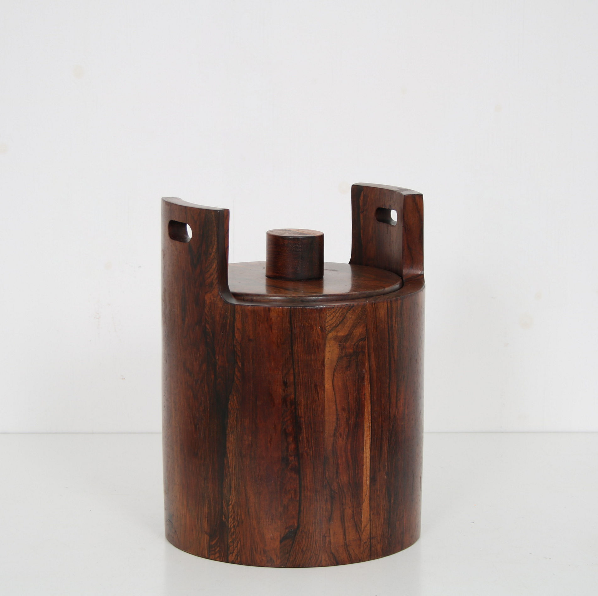 1960s Wooden ice bucket by Jean Gillon from Brazil