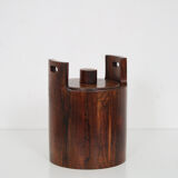 1960s Wooden ice bucket by Jean Gillon from Brazil