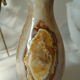 Vase en pierre onyx agathe vintage
