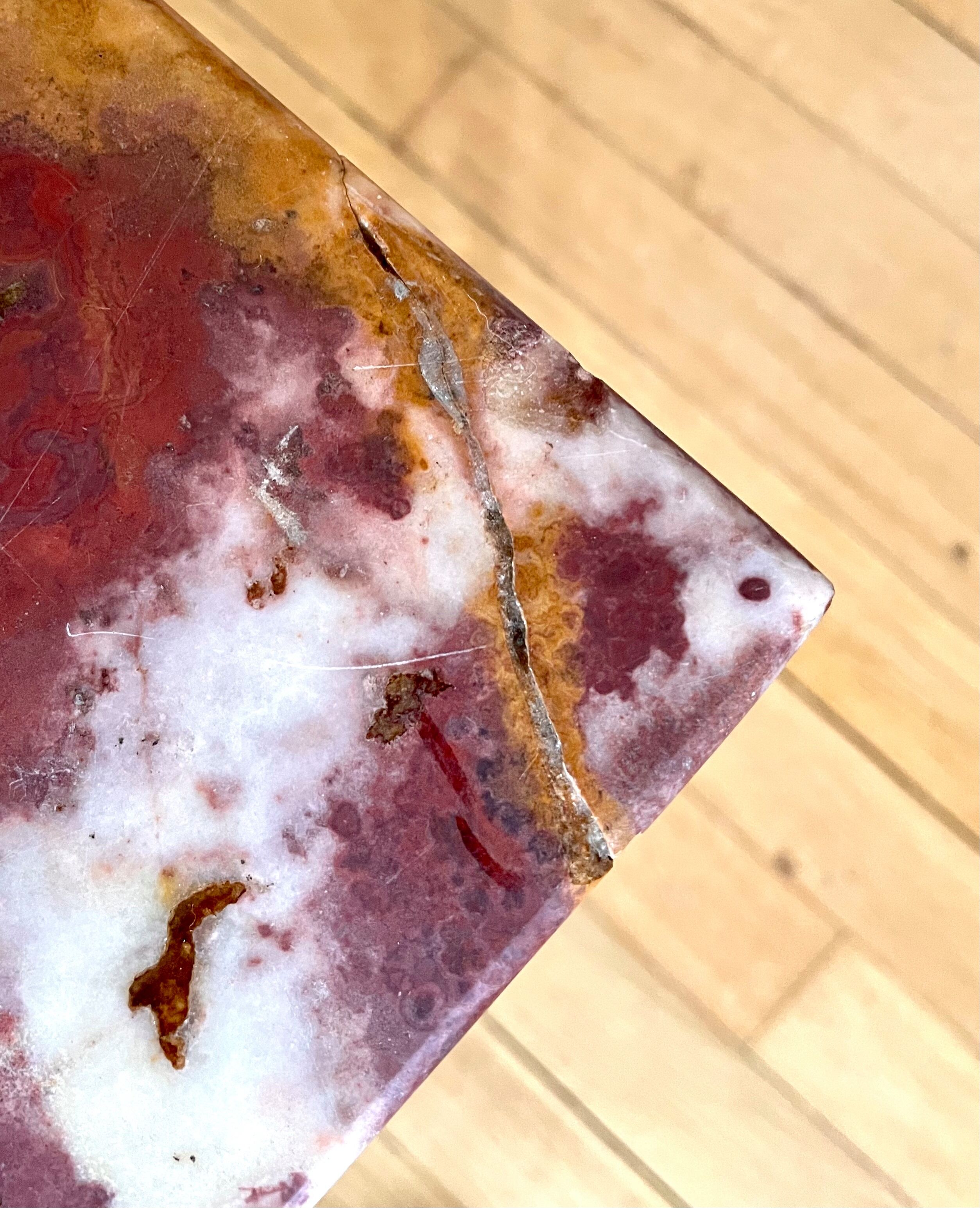 Marble and brass coffee table