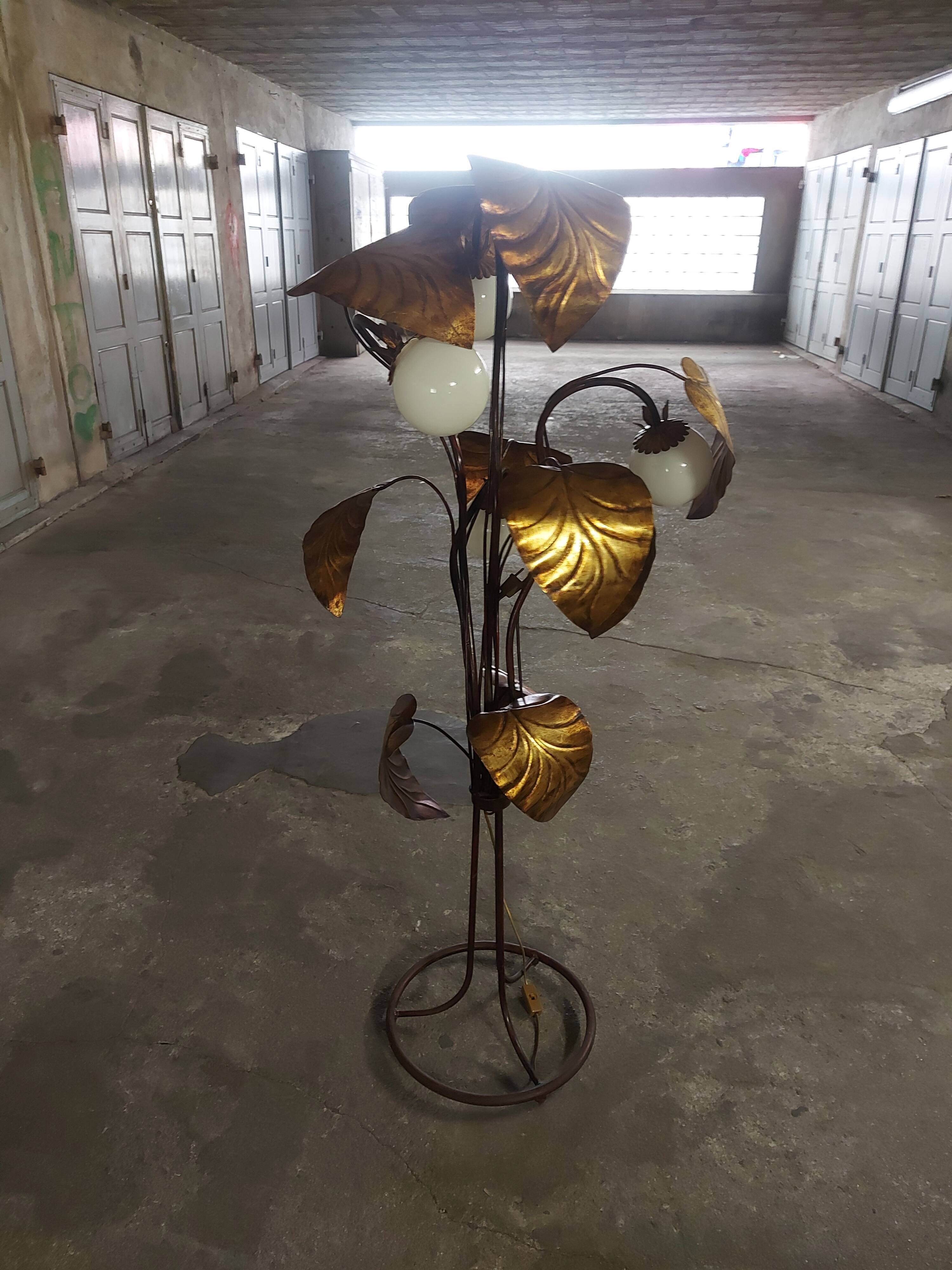 Floor lamp rhubarb leaf 70s