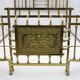 Art Nouveau Italian Brass Double Bed, Early 1900s