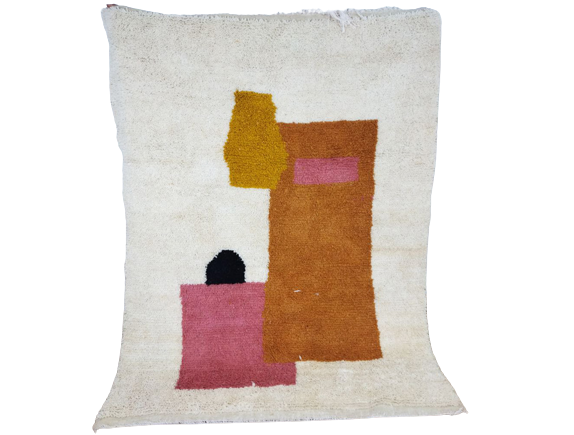 Handmade moroccan berber carpet 217 x 158 cm