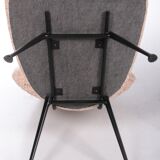 Vintage chair pair with metal legs, 1960s