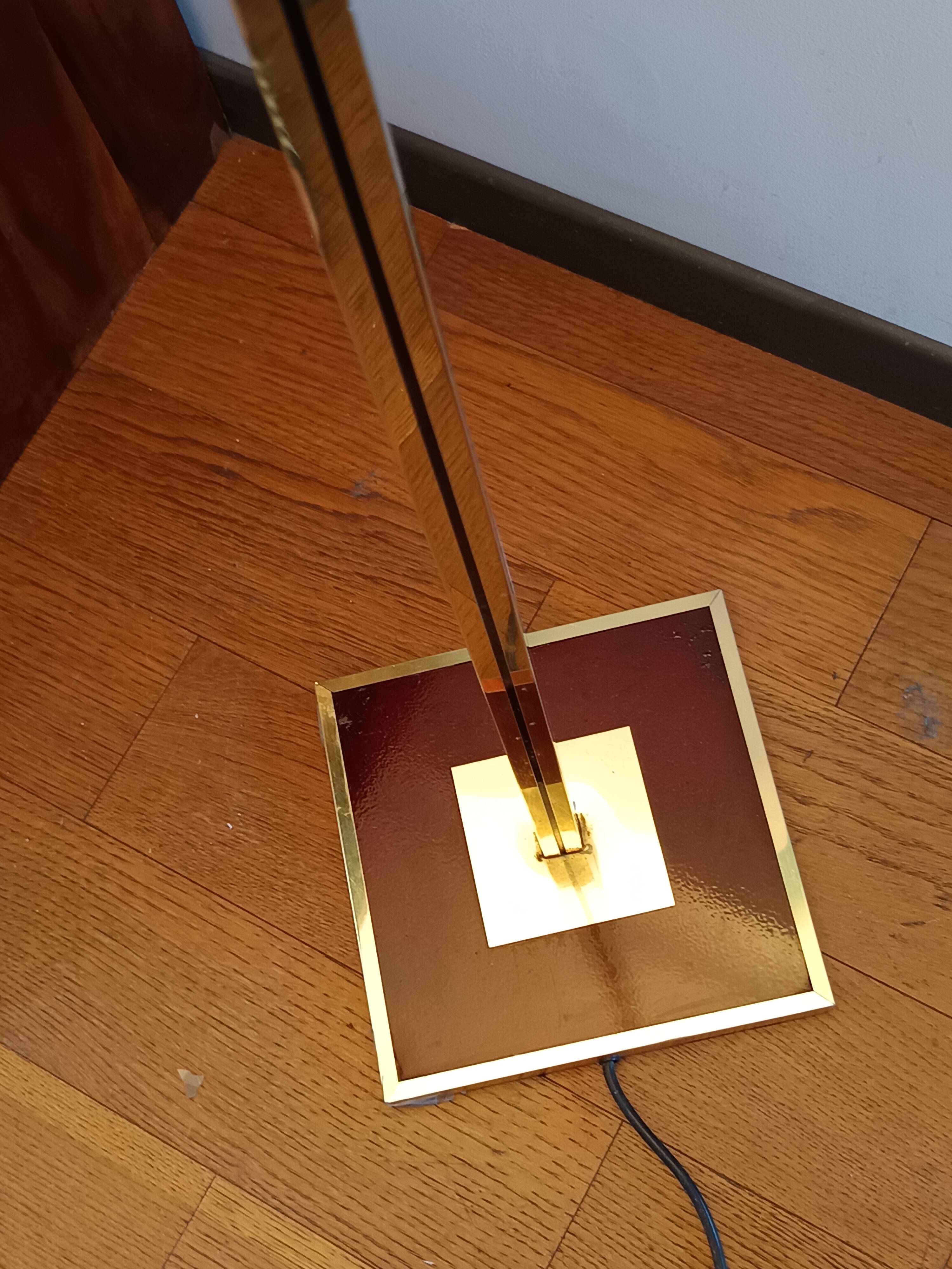Postmodern design halogen floor lamp with dimmer, Italian, Made in France.