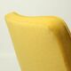 Vintage armchair plush yellow velvet soft dark wood 1962 design by Chierowski
