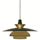 Danish scandinavian brass UFO pendant, 1970s