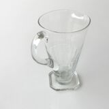 Old wine decanter and matching water pitcher - Crystal - Square model