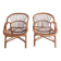 Paire de fauteuils en rotin vintage circa années 70