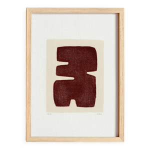 Peinture sur papier ''Maori'' - marron