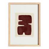 Peinture sur papier "Maori" marron signée eawy