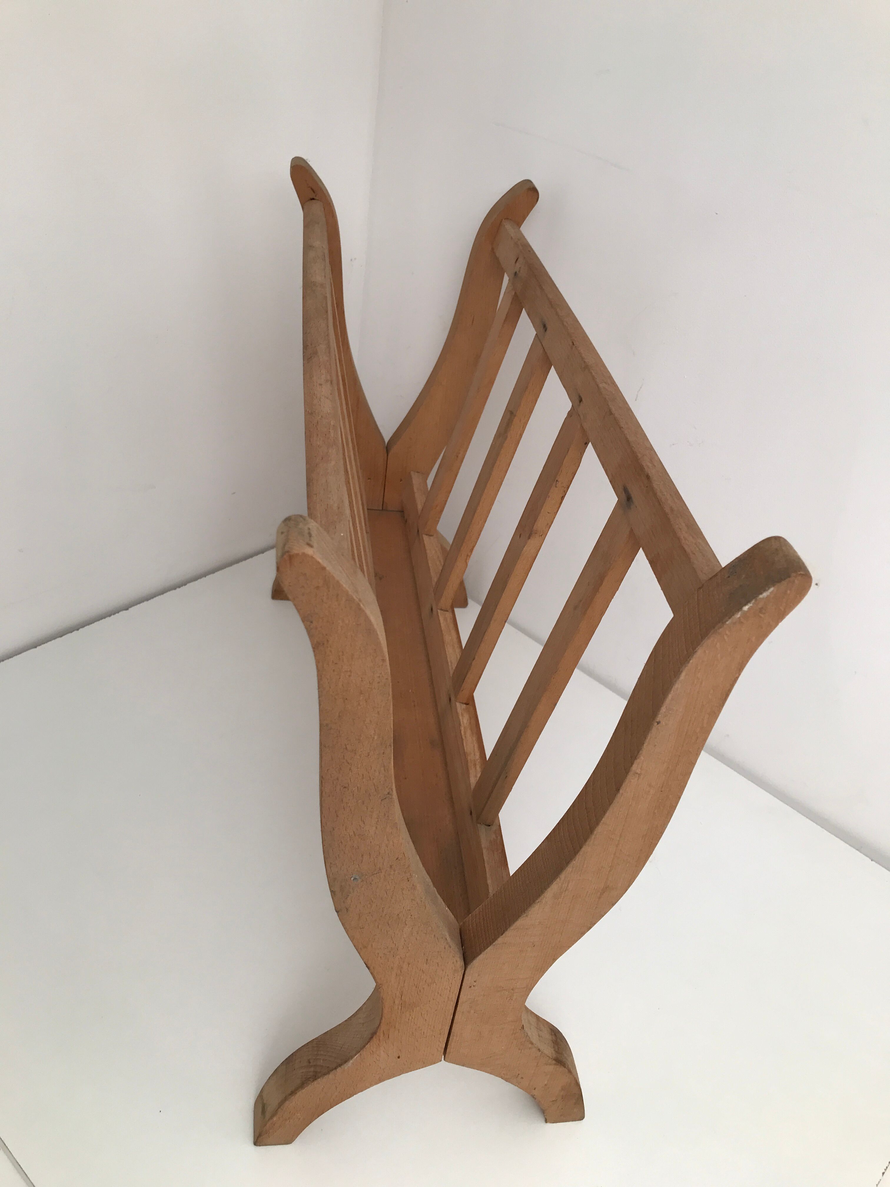 Vintage wooden magazine door