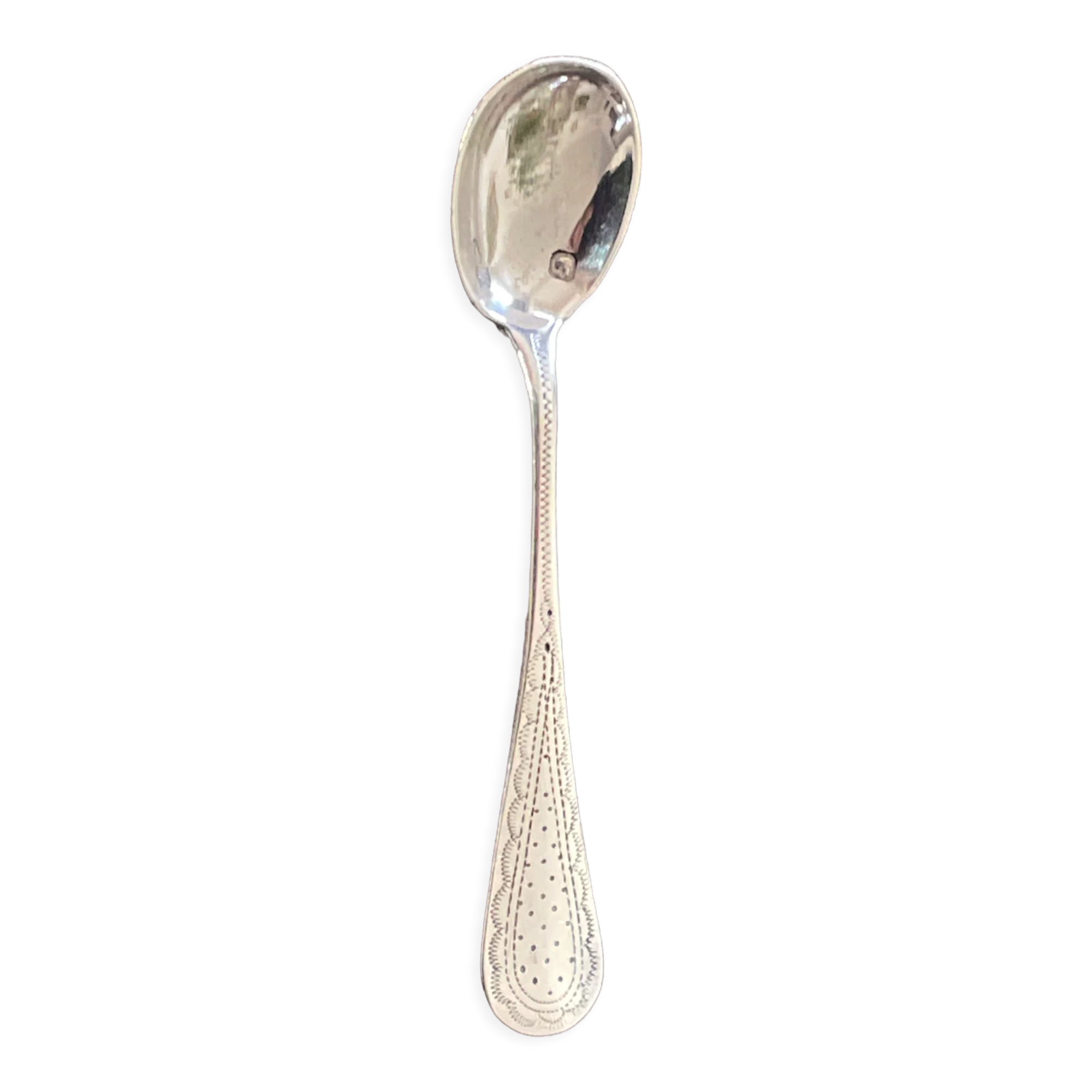 Small salt spoon Solid silver