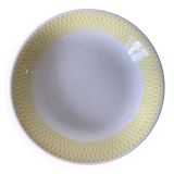 Plat de service creux vintage jaune 60s