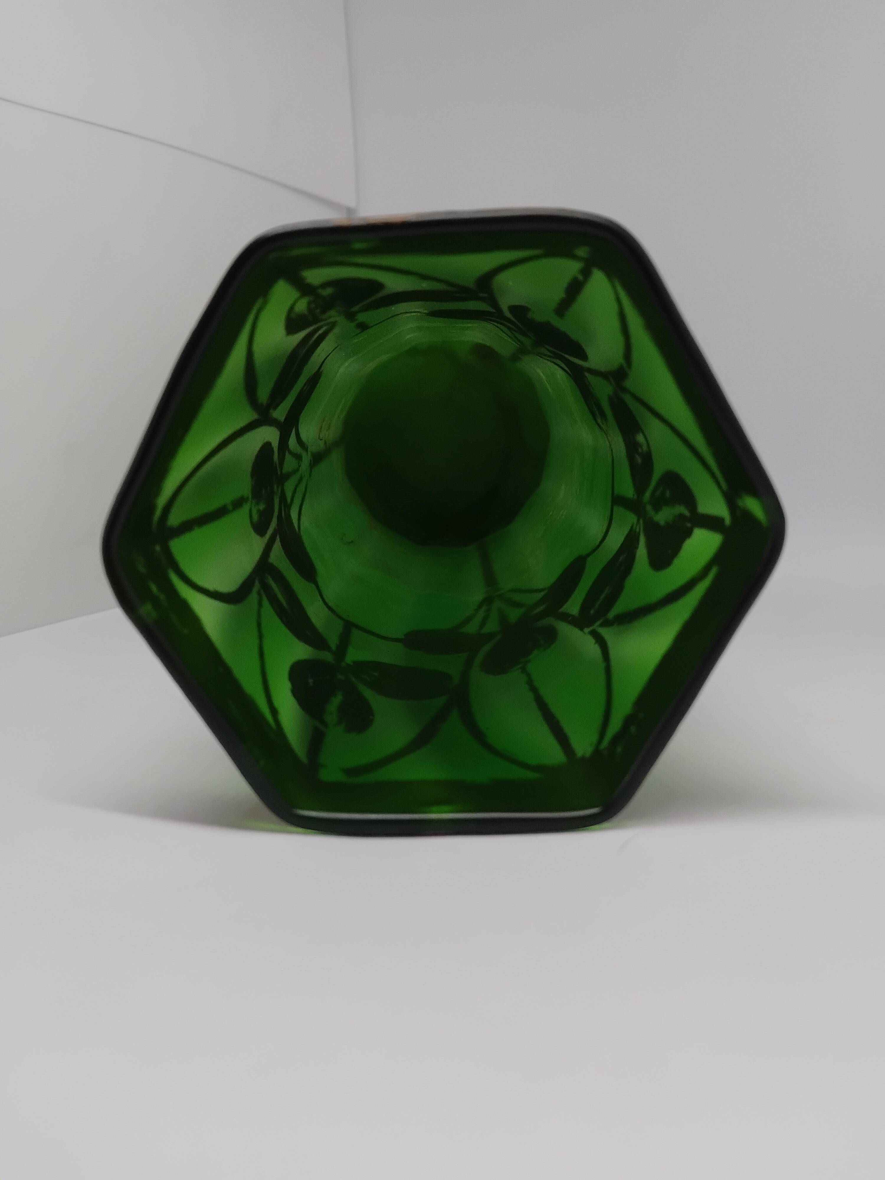 Grand vase Legras. Forme tube dit « Fontainebleau ». Art nouveau. Début XX
