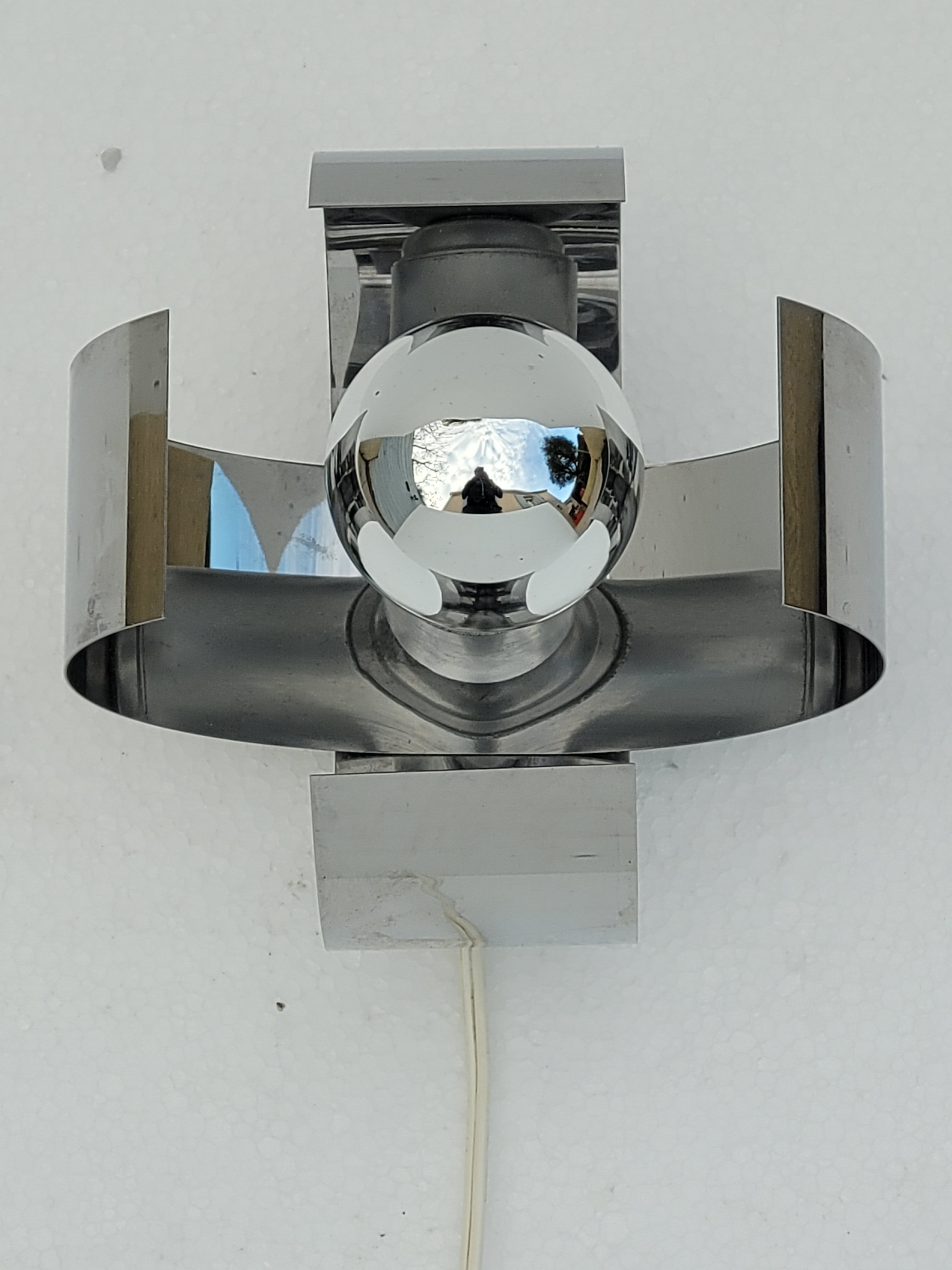 Vintage wall lamp INOX year 70