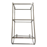 Glass and chrome shelf