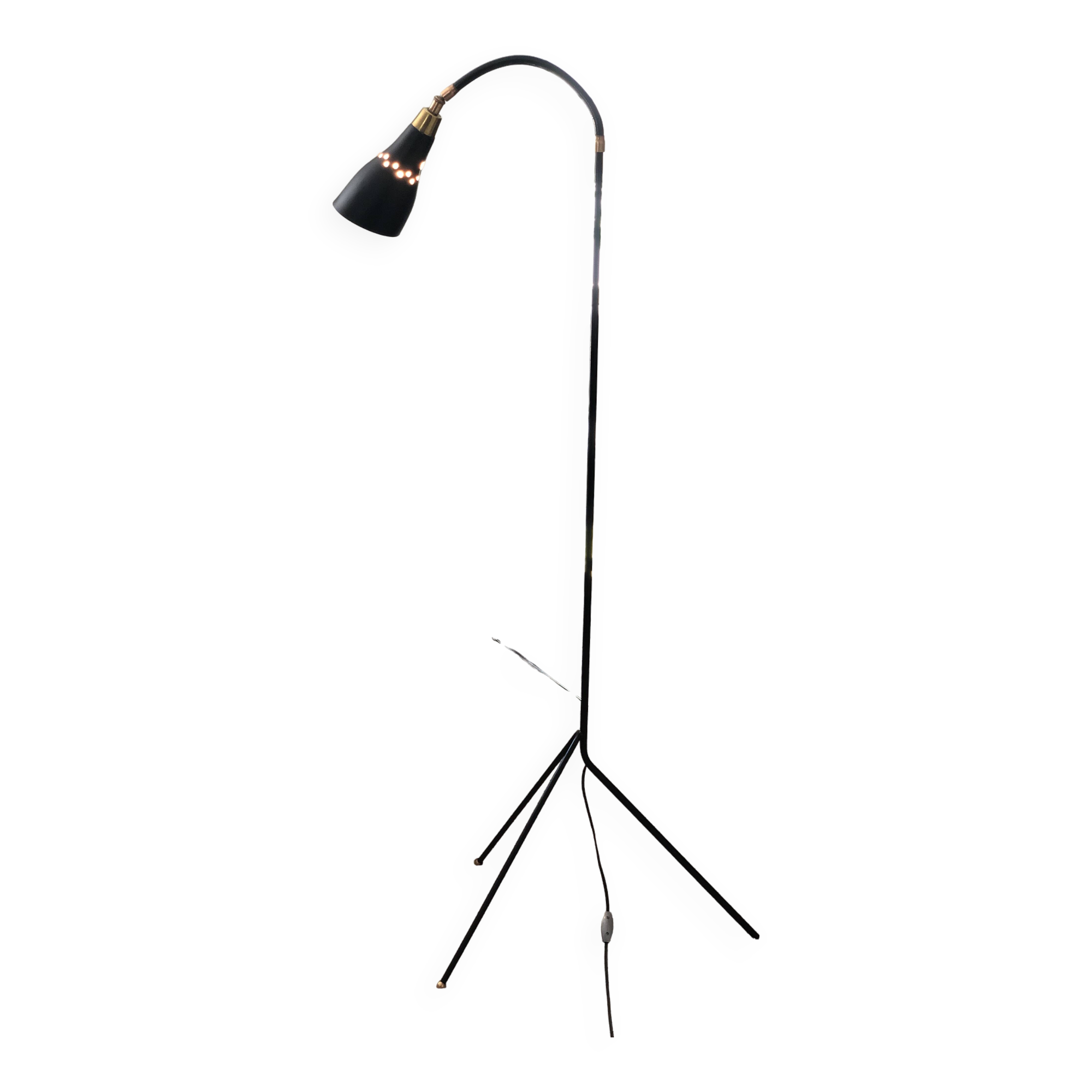 Diabolo Lamp in Black Metal, 1960Diabolo Lamp in Black Metal, 1960