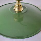 Otientable brass wall lamp and enamelled sheet metal