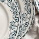6 flat plates in iron earth “Athens” Saint Amand and Hamage