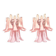 Contemporary Pink Murano Glass "Selle" Wall Sconces in Mazzega Style - A Pair