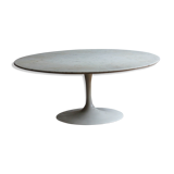 Round coffee table by Eero Saarinen for Knoll, Carrara marble