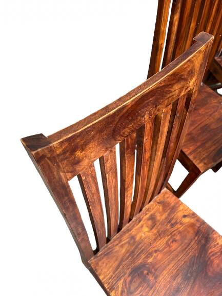 Set of six teak chairs
