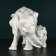 White porcelain figurine of an elephant and baby by Artepiu Este, Italy, 1990s.