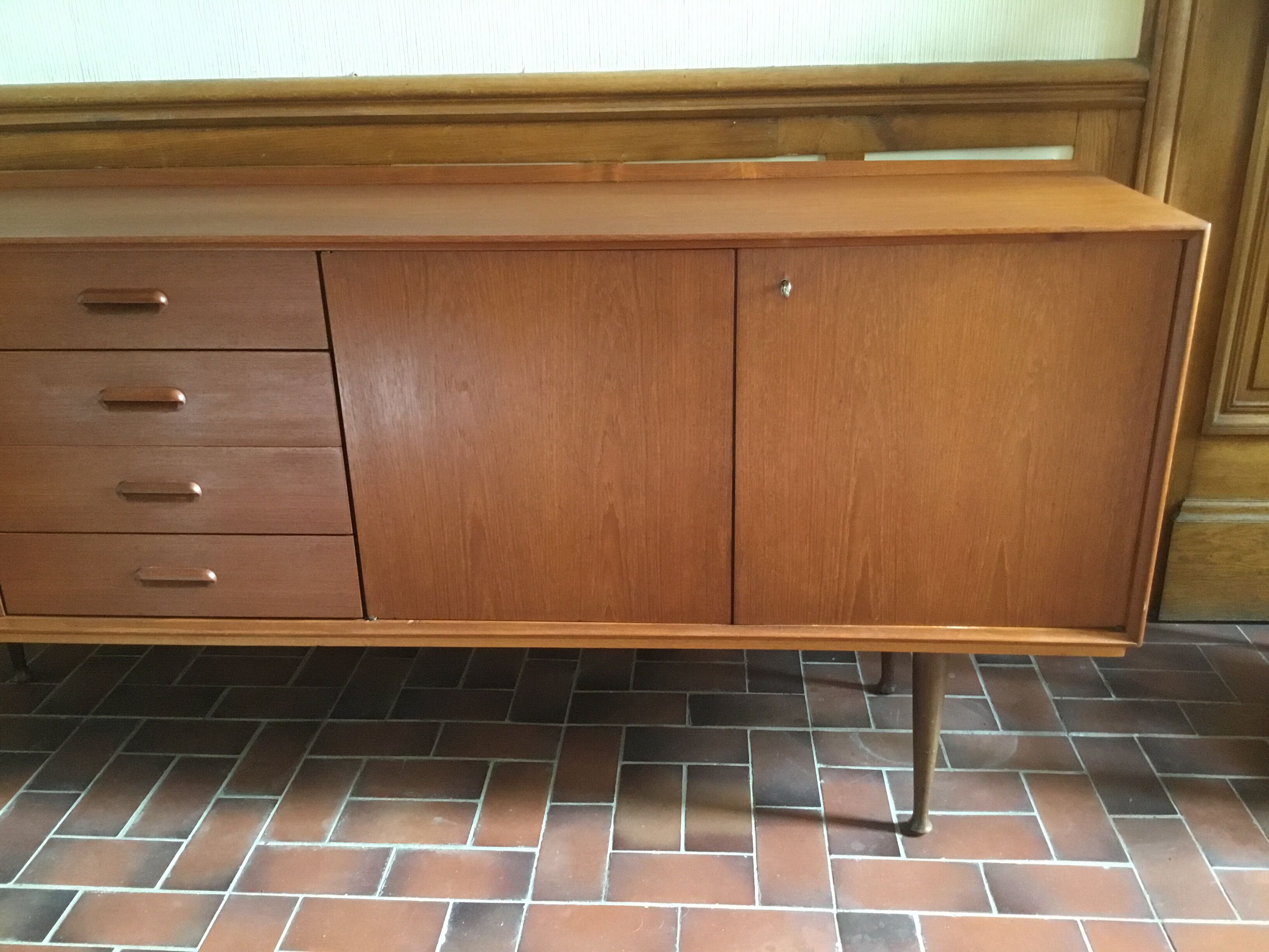 Scandinavian sideboard in teak design
