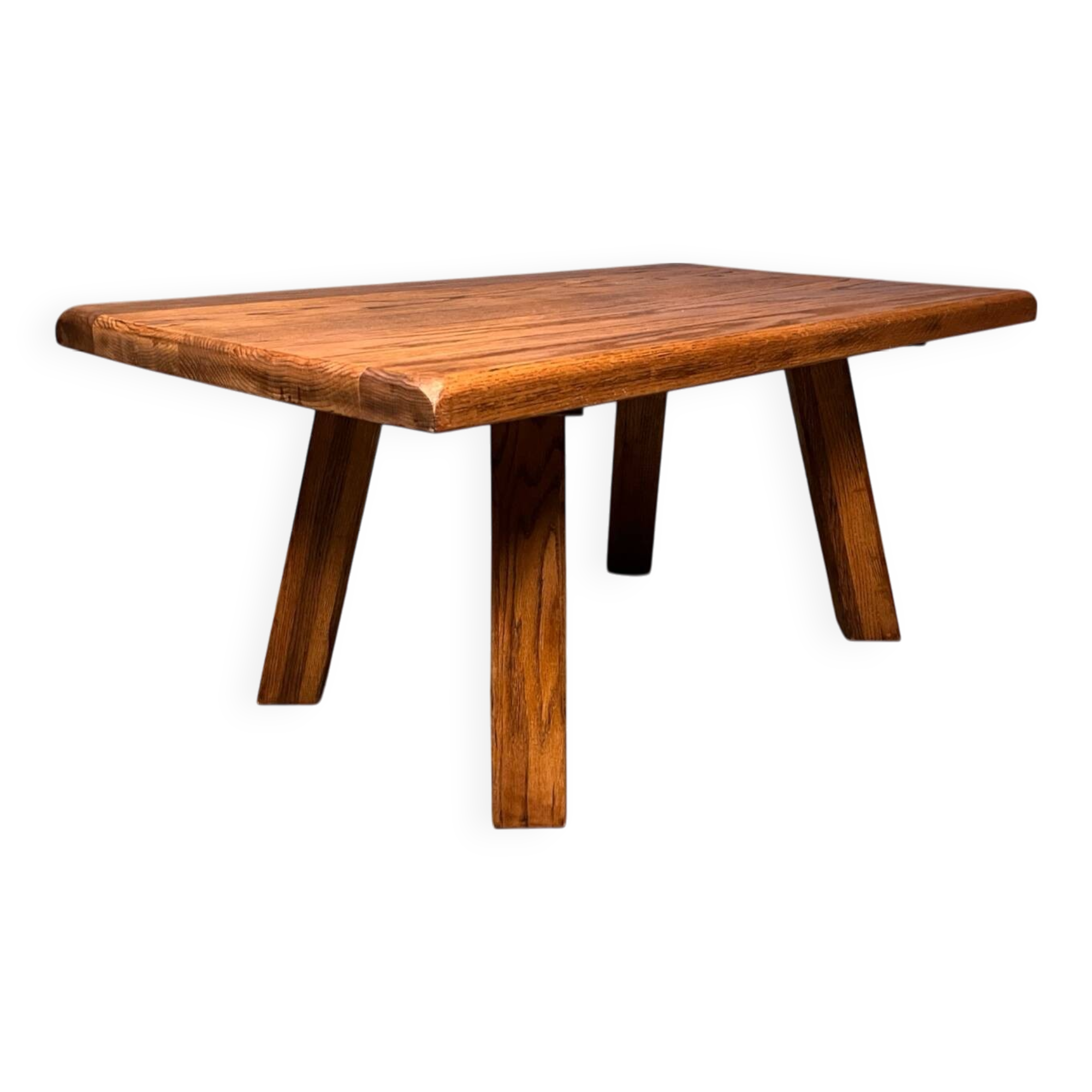 Table basse brutaliste pak rustique des années 70