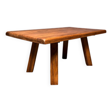 Table basse brutaliste pak rustique des années 70