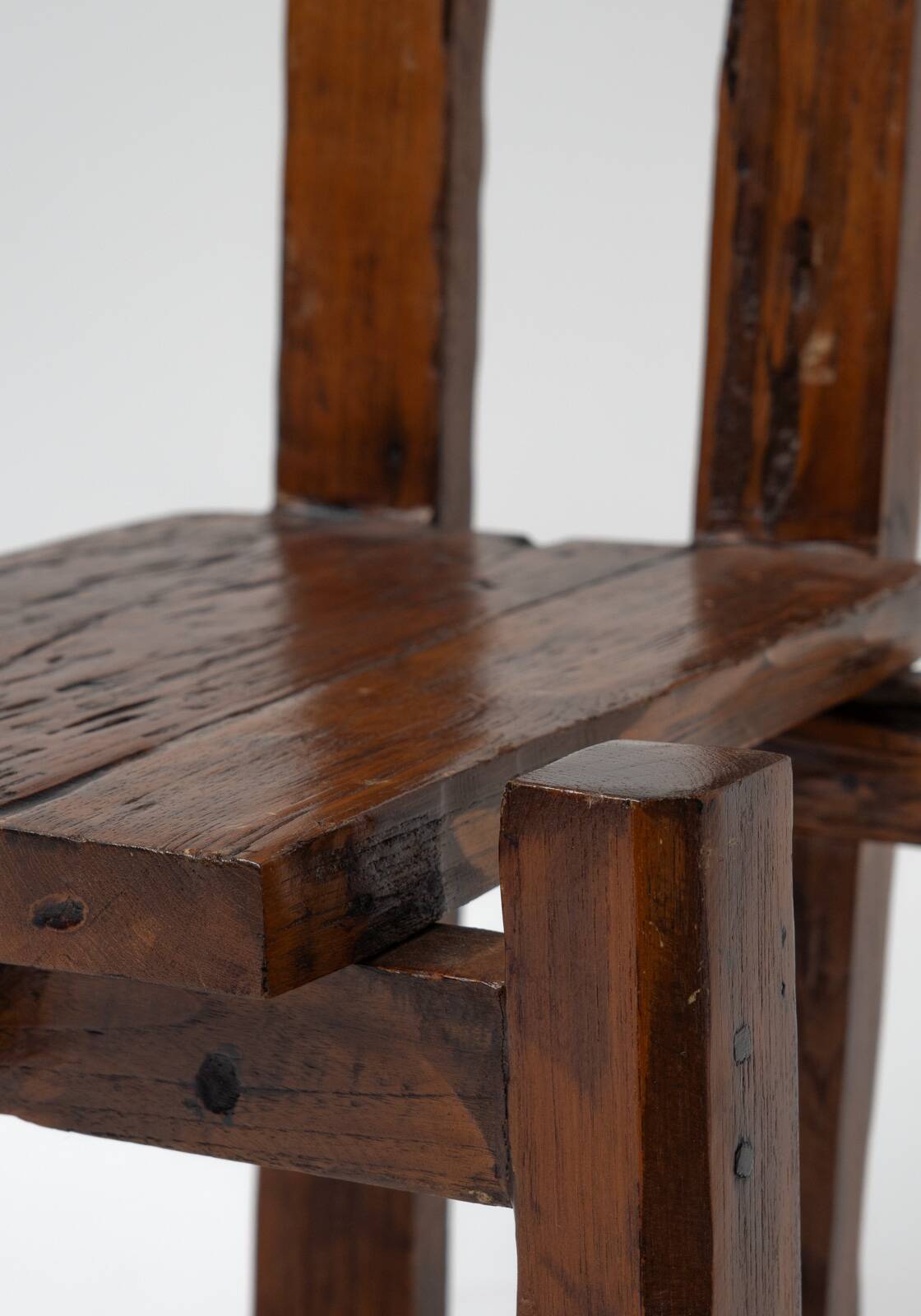 Pair of rustic Wabi Sabi Chairs, 1950s