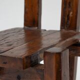 Pair of rustic Wabi Sabi Chairs, 1950s